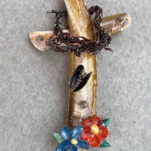 Shell Cross Ornament and Magnet