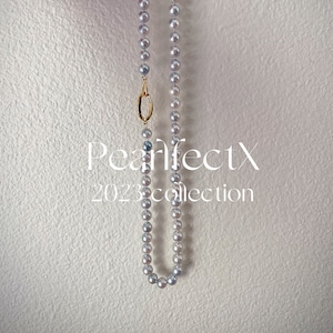 7-7.5mm Top Akoya silver gray pearls necklace | round-shape | Sea pearls | 14k gold plated