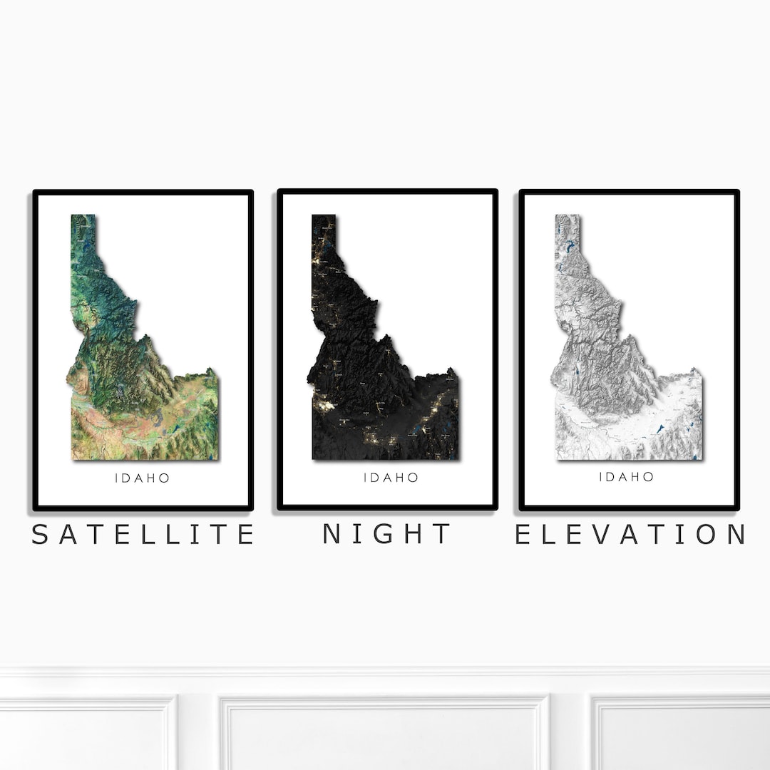 Idaho Map Art / Idaho Gift / State Map Poster / Boise Idaho / Home and ...