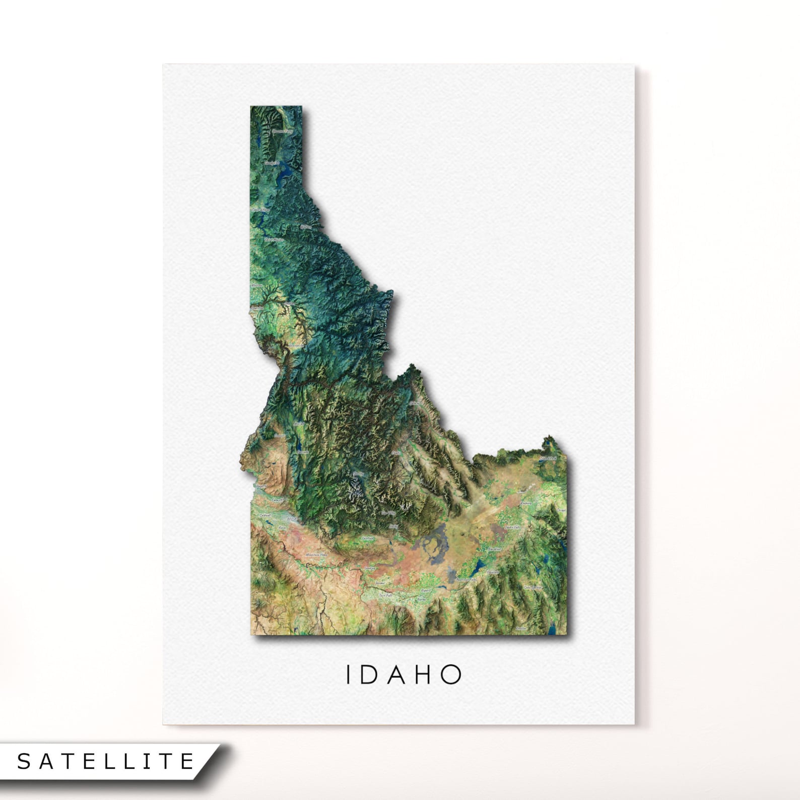 Idaho Map Art / Idaho Gift / State Map Poster / Boise Idaho / Home and ...