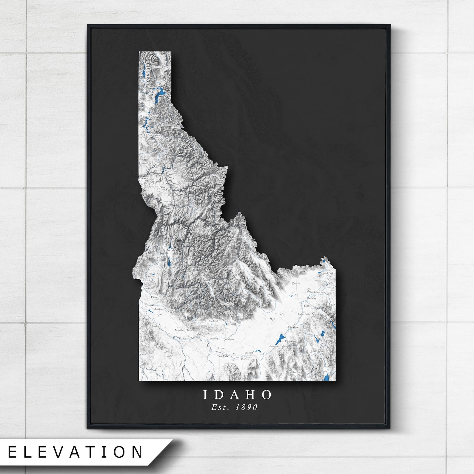 Idaho Map Art / Idaho Gift / State Map Poster / Boise / Home | Etsy