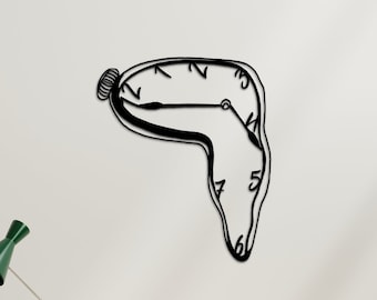 Melting Clocks Metal Wall Art: Salvador Dali Decor