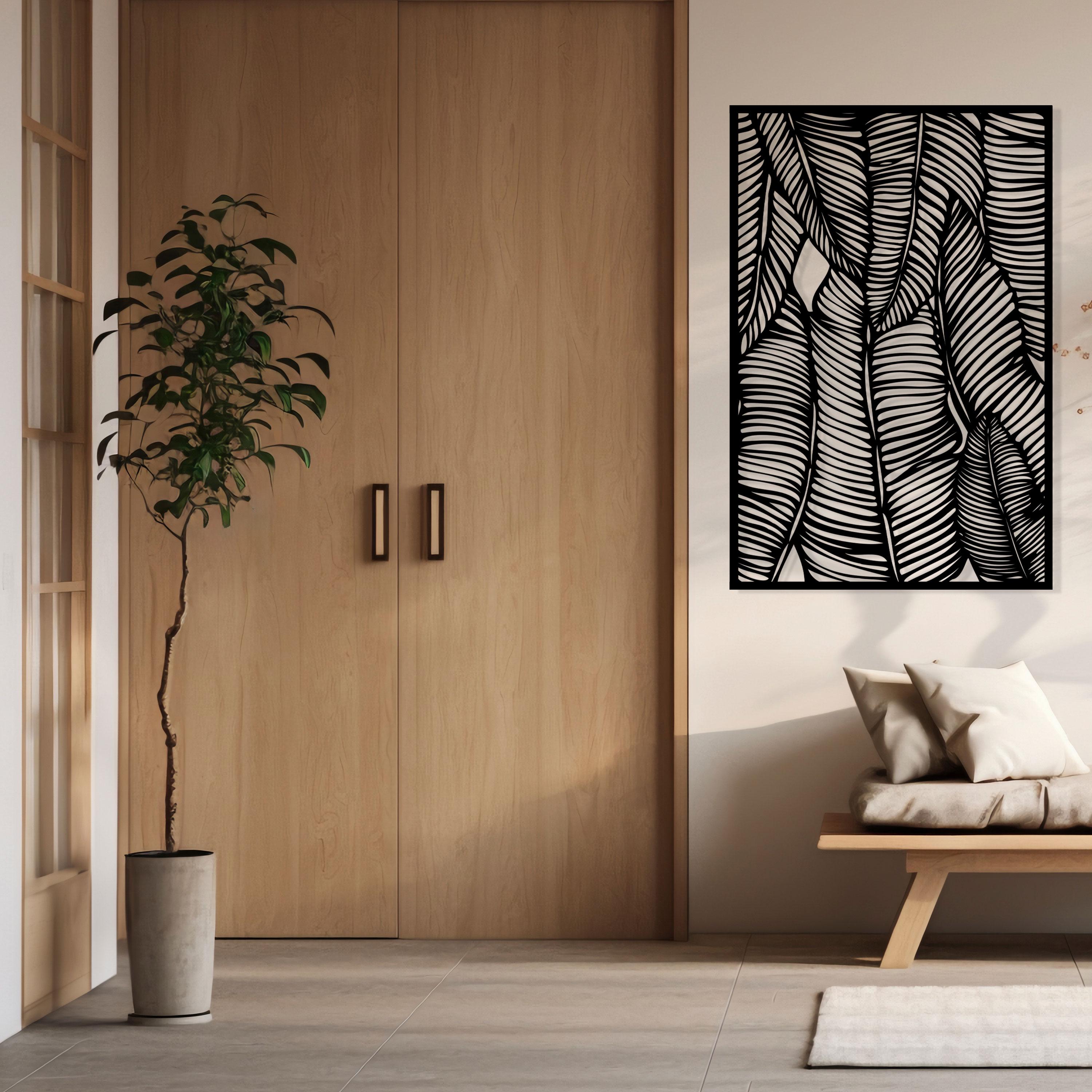 Leaf Metal Wall Art - Tropical Home Decor - Plant Metal Panel - Etsy