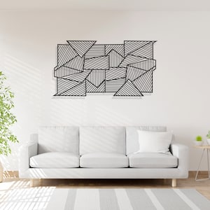 Geometric Metal Line Wall Art: Modern Home Decor