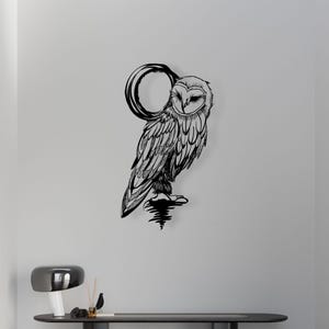 Rustic Owl Metal Wall Art: Wildlife Home Decor