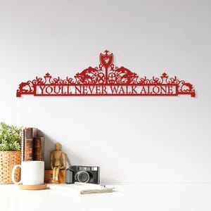 You'll never Walk Alone Rot Metall Wandkunst, Liverpoll Fans Einzigartiges, Geburtstagsgeschenk für italienische Liebhaber, Geschenk für Papa, Geschenk für Sohn, bestes Geschenk