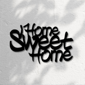 Sweet Home Metal Wall Art, House Entry Metal Wall Decor, Christmas Gift for Family, Porch Metal Wall Art, Unique Birthday Gift, Easy to Hang