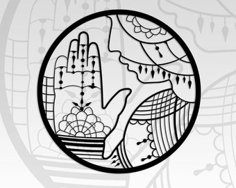 Buddha Metall Wand Kunst - Hindu Yoga Studio Dekor