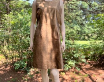 Vintage 80s, Mary McFadden dress NOS, 100% silk, sz 12