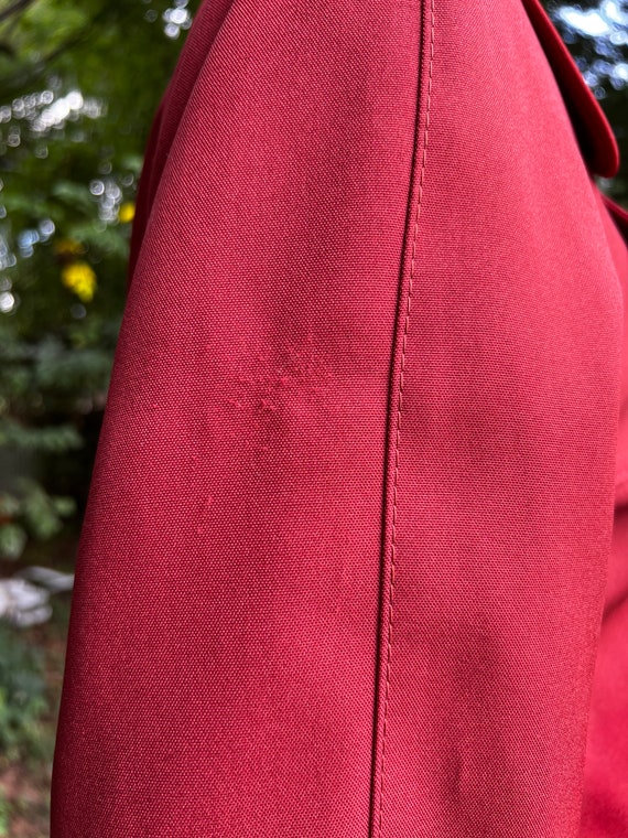 1970s burnt orange trench coat, sz med - image 8