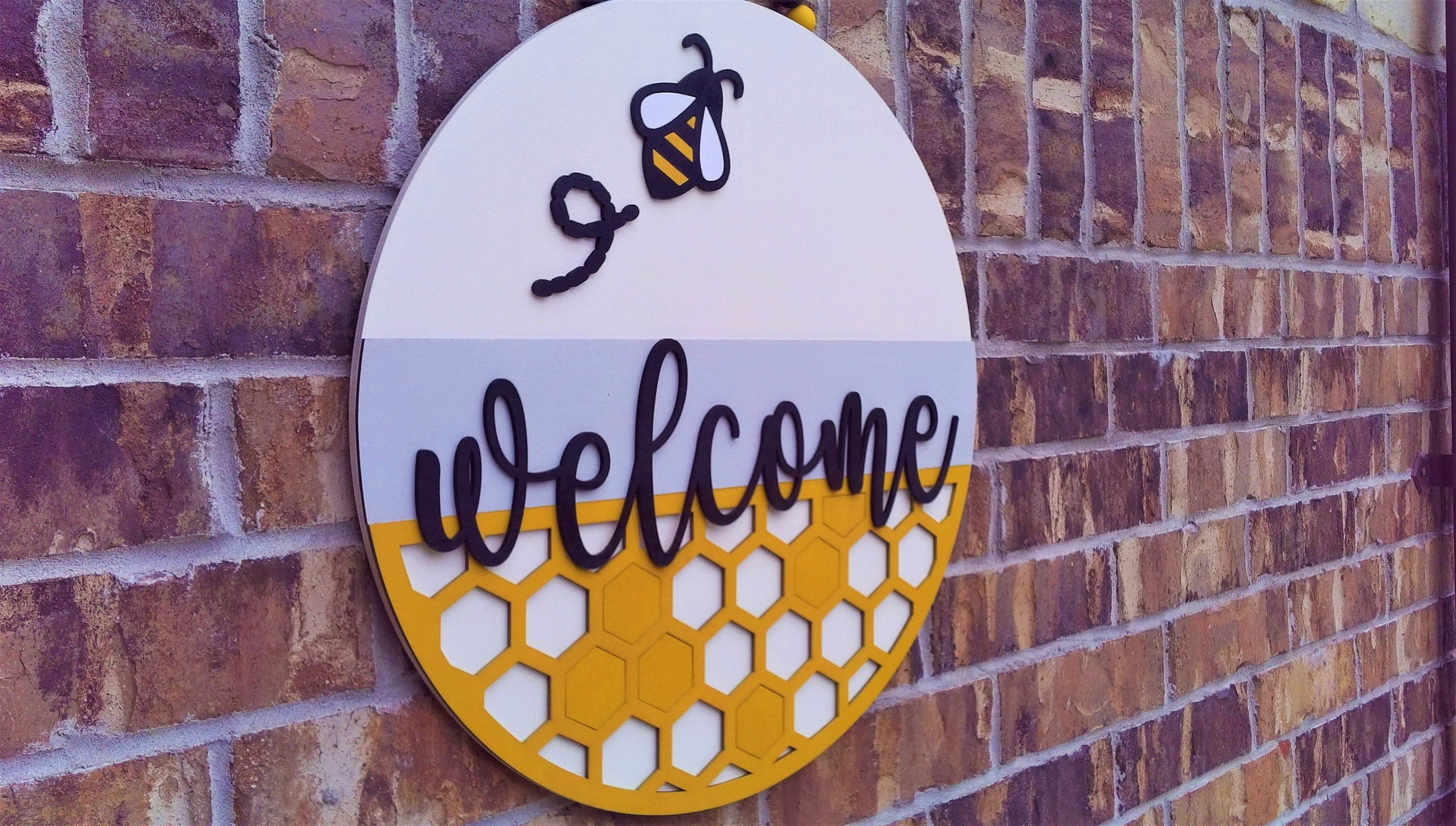 Sign Honey Bees Sign Summer Sign Front Doors Etsy