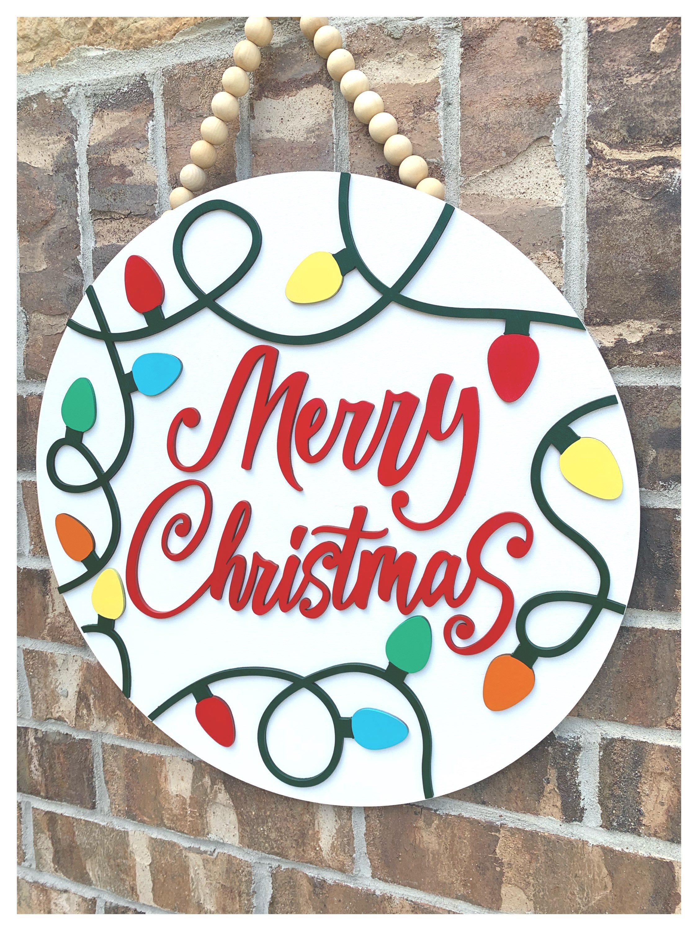 Christmas Lights Door Hanger Christmas Sign Entryway Door Etsy UK