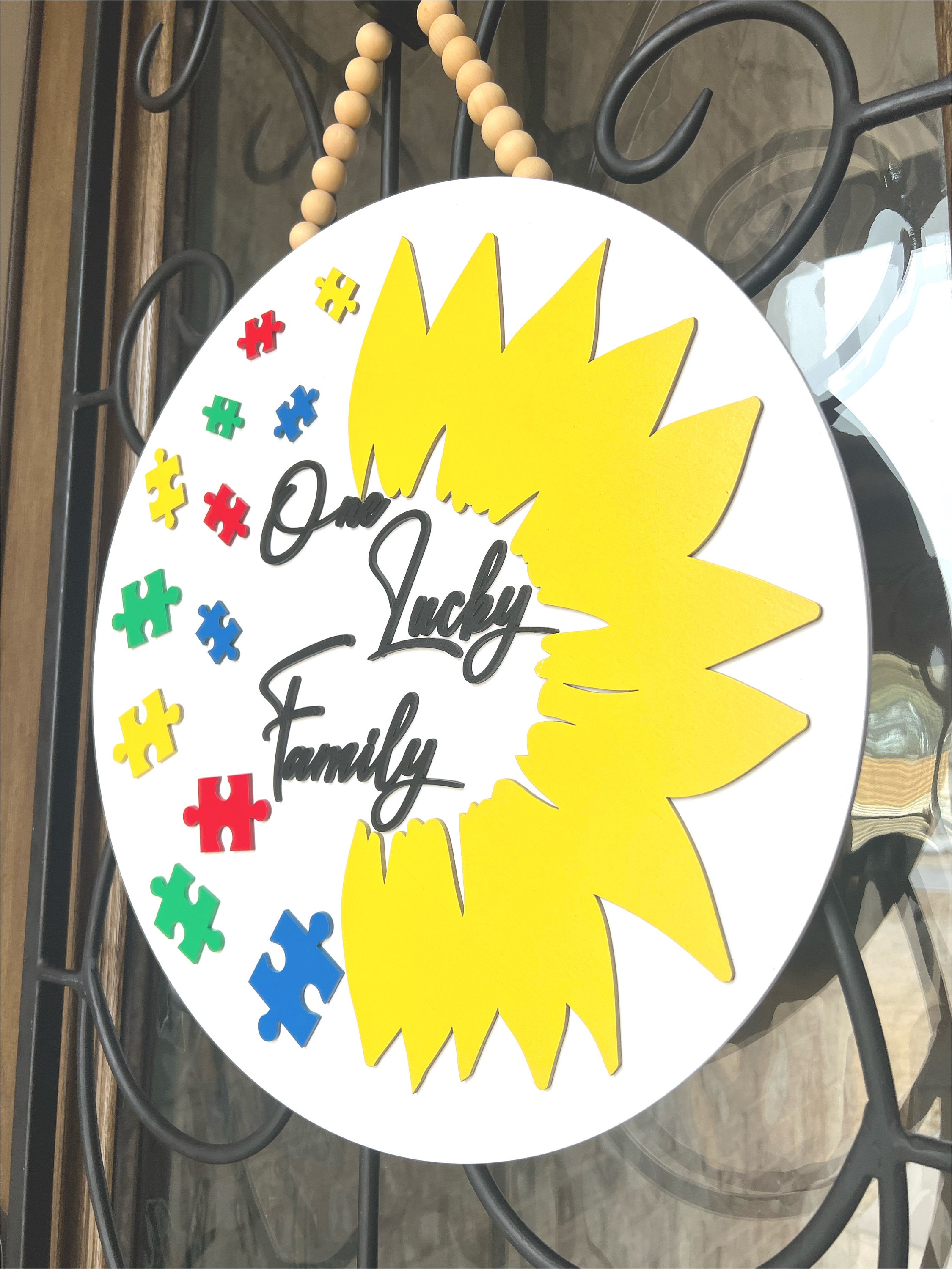 Autism Awareness Sign Autism Puzzle Sign Autism Awareness - Etsy