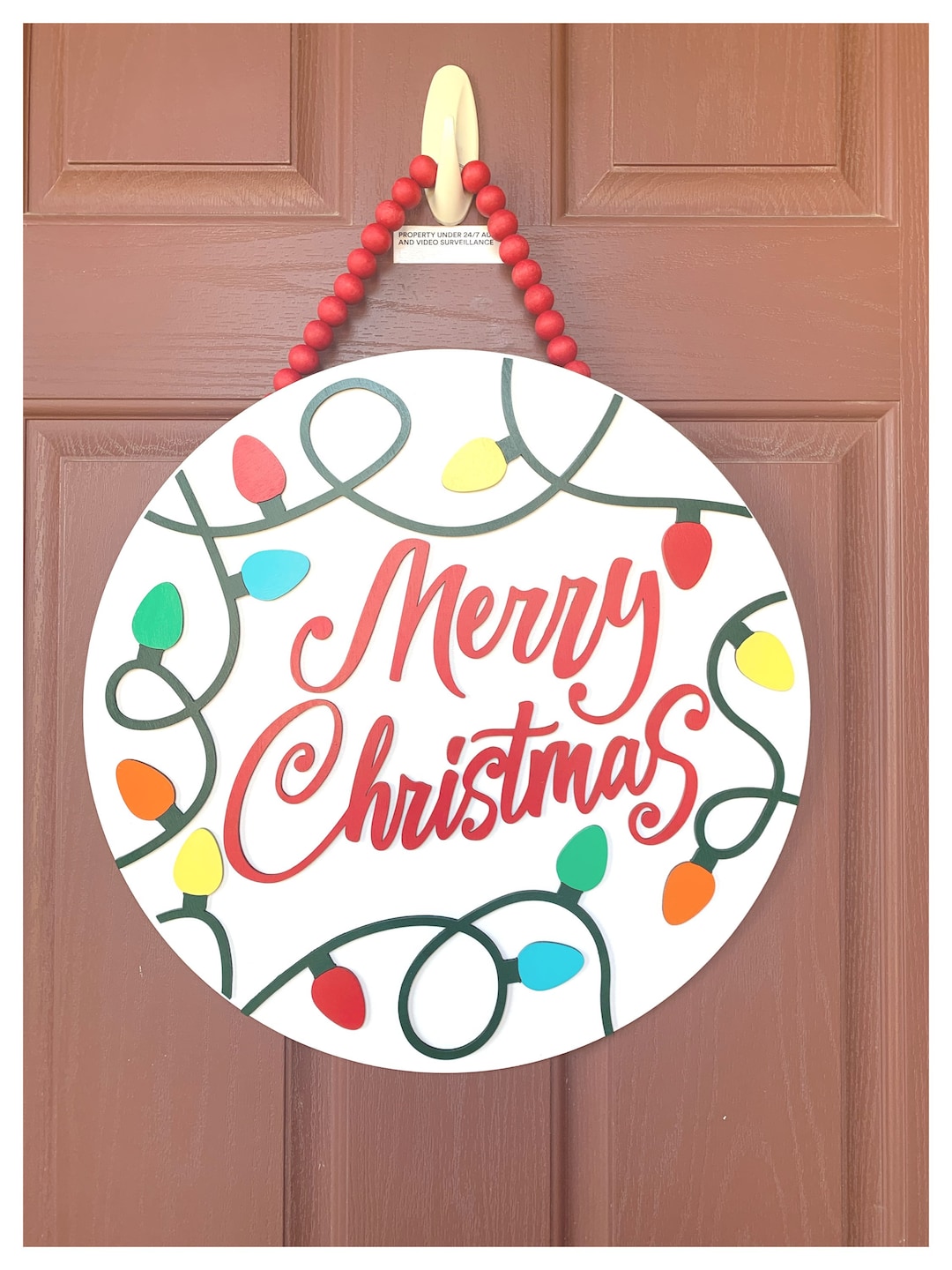 Christmas Lights Door Hanger Christmas Sign Entryway Door Etsy UK