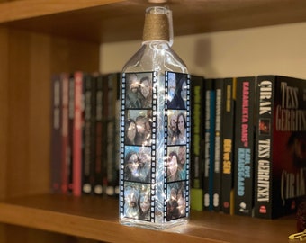 Personalized Photo Bottle Lamp: Custom Film Strip LED Table Lamp