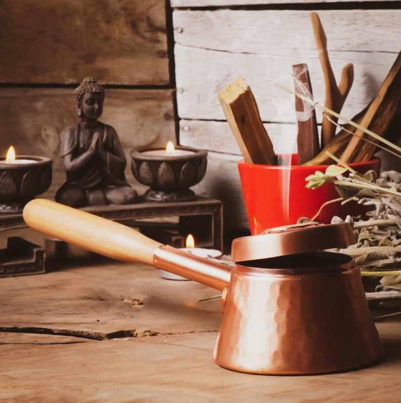Incense Burner With Handle Copper Incense Burner Handmade Etsy
