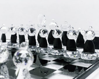 Luxury Glass Chess / Tic Tac Toe Board Set: Elegance Redefined with Premium  Craftsmanship