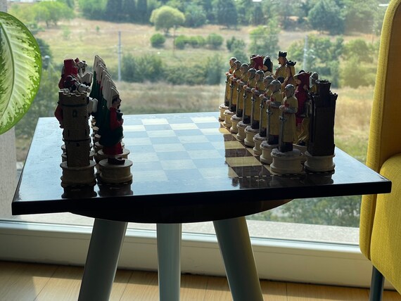 Personalized Chess Set Luxury Chess Game Chrome Plated Boxed Custom Board  Game Personalized Wooden Chess Board and Figures