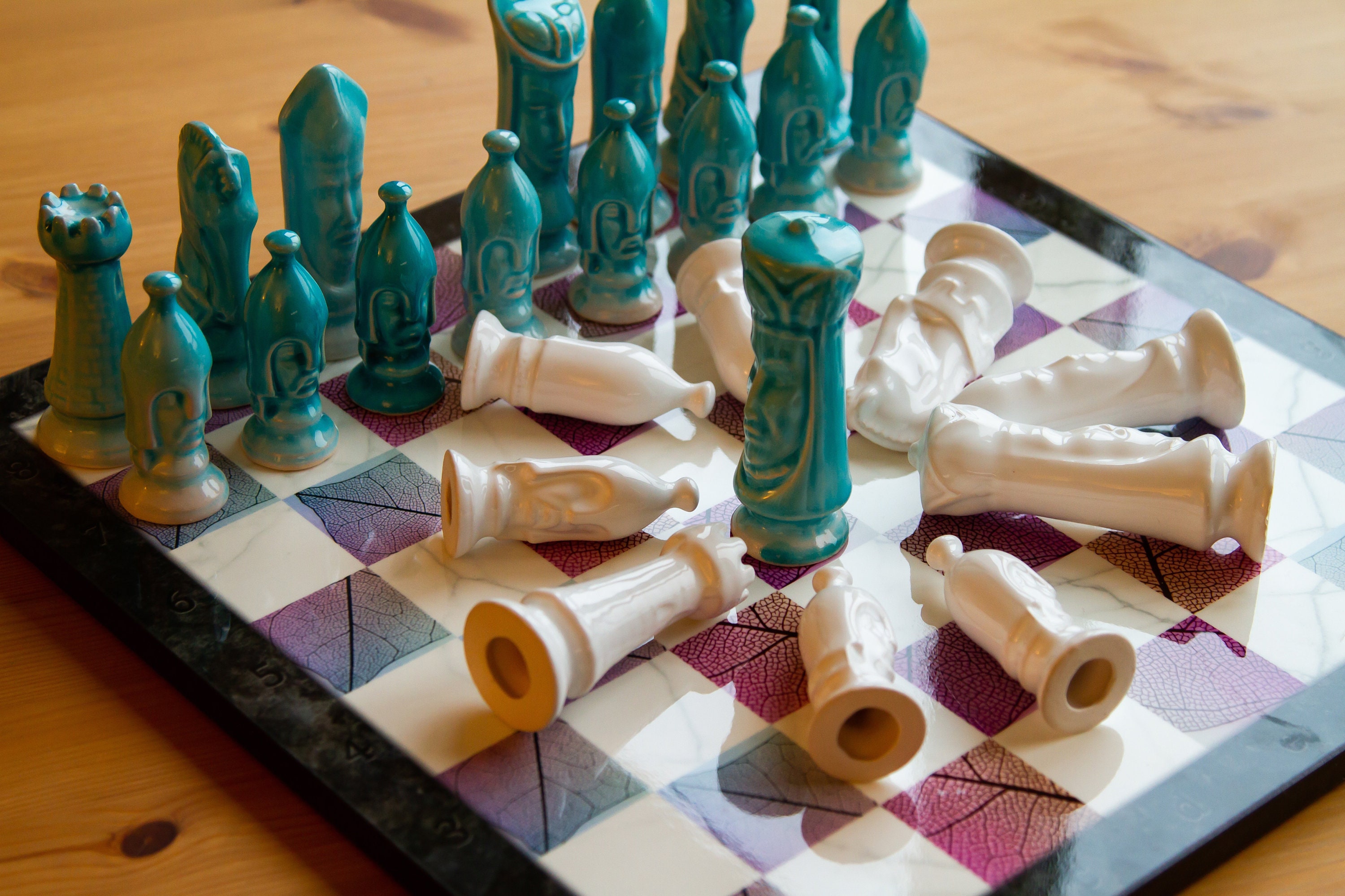 handmade ceramic chess set