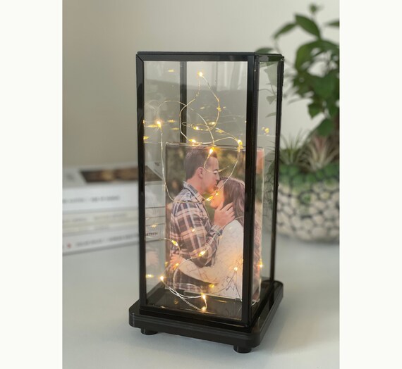 Lampe boîte personnalisée, cadeau spécial, lampe de nuit personnalisable,  affichage acrylique transparent, lampes de table avec photos personnalisées  -  France