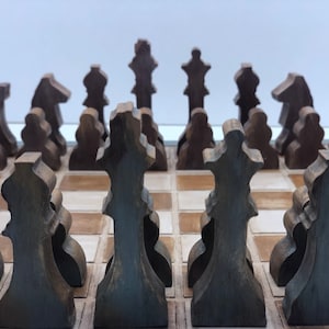 Chess Set, Handcrafted Wood Chess Set, Personalized Chess Set, Unique Board Game, Fully Hand-Painted Chess Set