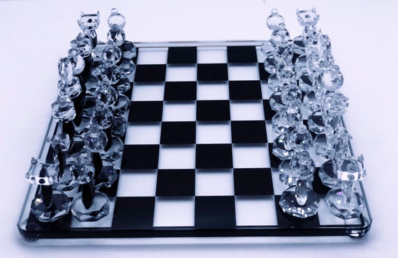 Premium Large Crystal Chess European Luxury Gathering Games Chess