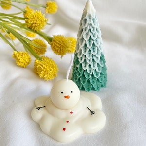 Snowman Candle | Cute Christmas Decor | Christmas Gift | Customized Scented Soy Candle | Christmas Candle | Home Decor | Decorative Candle