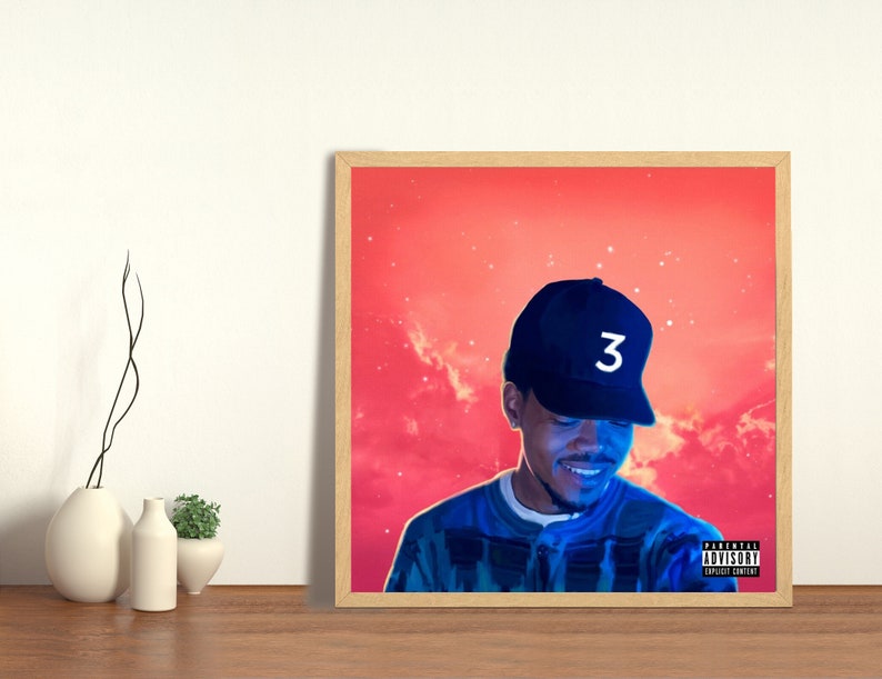 Download Coloring Book Chance The Rapper Album Cover Poster Music Poster Home Decor Gifts For Her Him Size 12x12 20x20 24x24 Art Collectibles Music Movie Posters