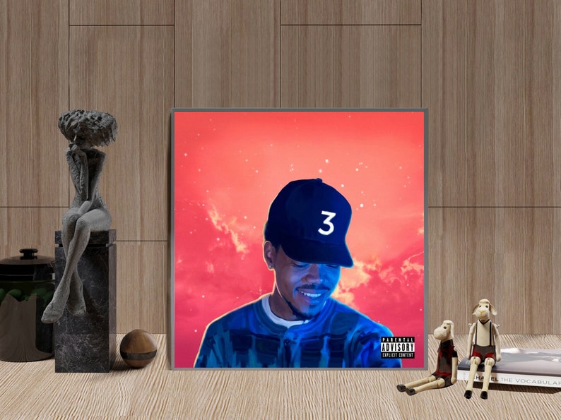Download Coloring Book Chance The Rapper Album Cover Poster Music Poster Home Decor Gifts For Her Him Size 12x12 20x20 24x24 Art Collectibles Music Movie Posters