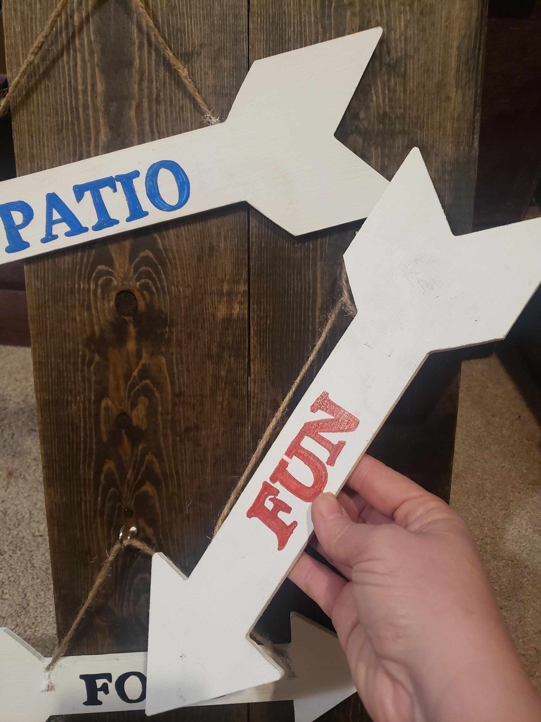 Wooden Outdoor Patio Interchangeable Sign Etsy