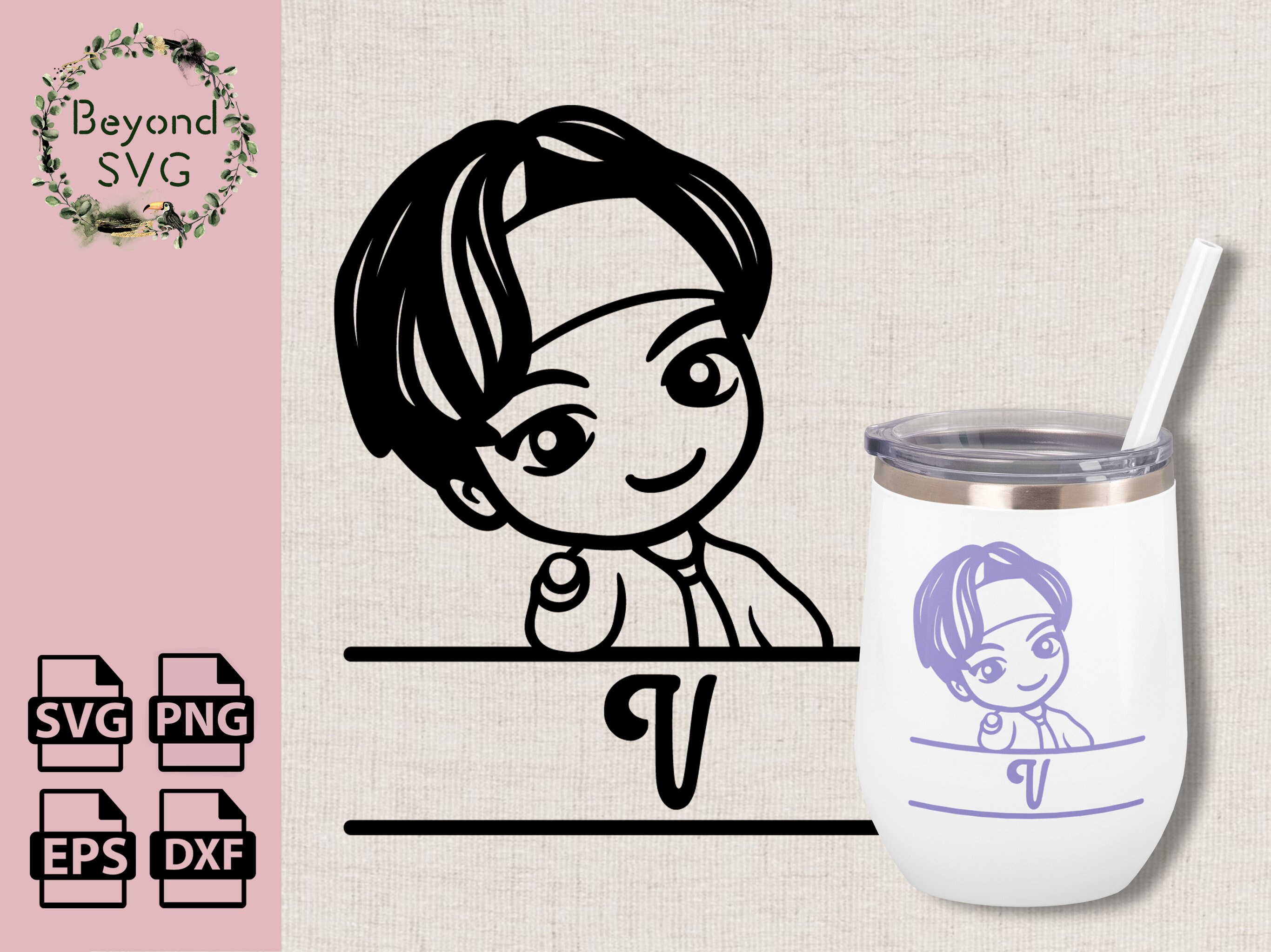 Download TinyTan BTS V SVG/ BTS V monogram/ svg files for Cricut ...