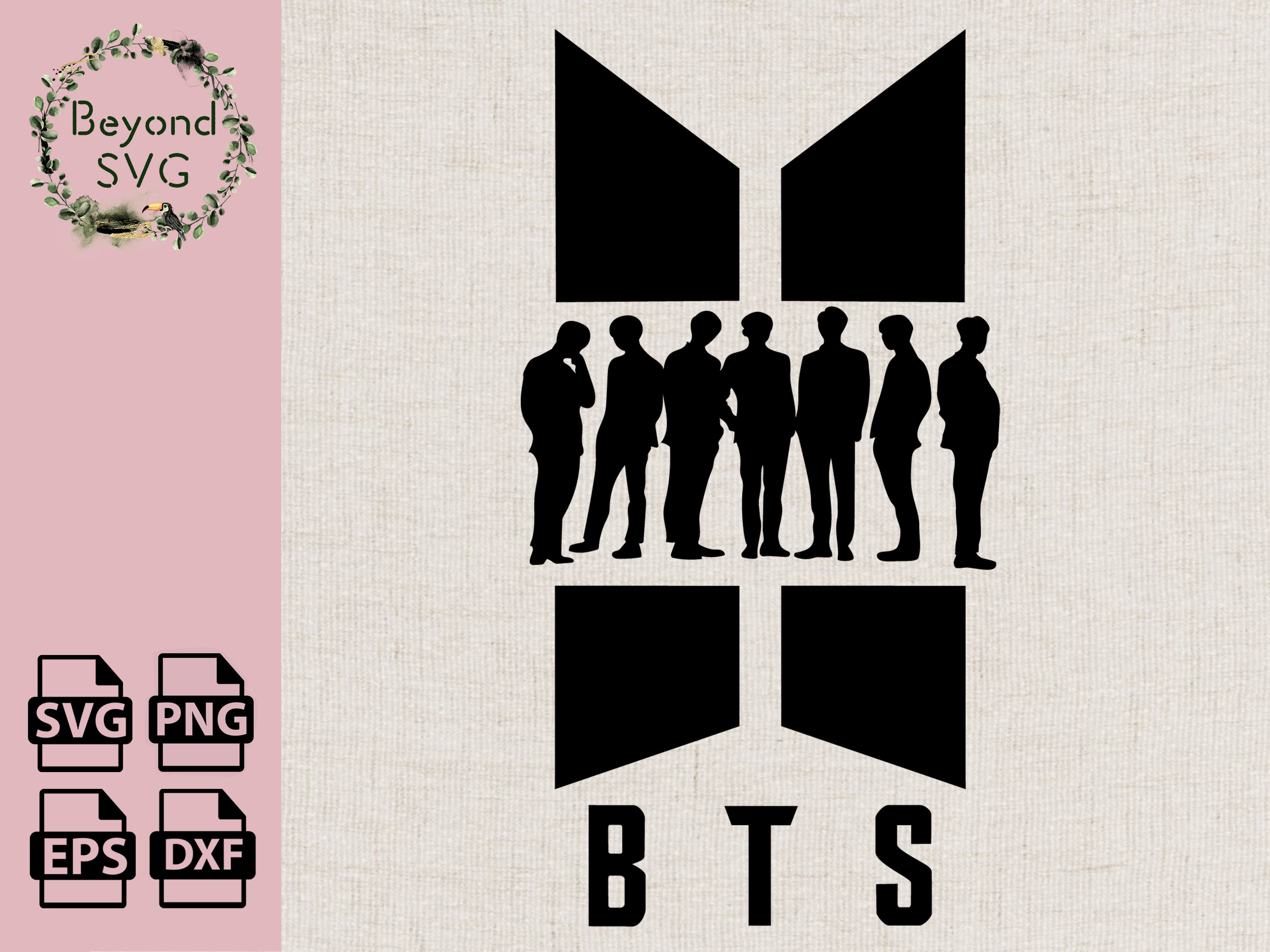 BTS svg / K-pop svg/ BTS members in the logo/ svg files for | Etsy