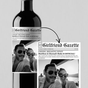 CUSTOM Newspaper Boyfriend/Girlfriend Proposal, Will You Be My Girlfriend, Boyfriend Ask, Couple, Dating Photo, Unique Special Official