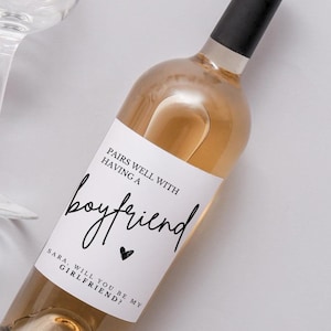 CUSTOM Pairs Well with Having a Boyfriend/Girlfriend; Girlfriend Proposal, Will You Be My Girlfriend, Boyfriend Ask, Couple, Dating