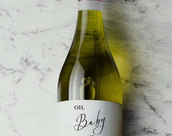 Oh, Baby Cheers Funny Pregnancy Announcement Wine Label Gift Idea for New Pregnant Mom, Parents, Momma Gift Basket,