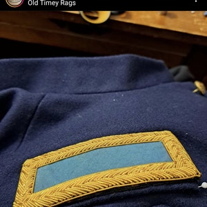 1860s Civil War Officer Insignia, Extra Rich Double Border, Sky Blue Backing, Different Ranks for Infantry