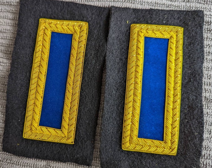 1860s Civil War Officer Insignia, Extra Rich Double Border, French Blue ...