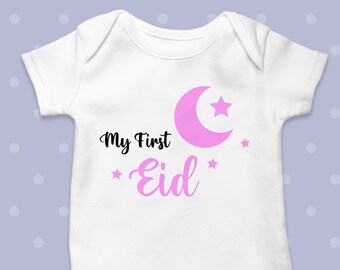 Personalised My First Eid Baby Bodysuit | Baby Vest | Eid Babygrow | My First Eid Baby Clothes | Baby Clothing | Baby Bodysuit