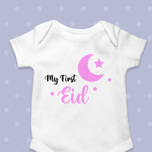 Personalised My First Eid Baby Bodysuit | Baby Vest | Eid Babygrow | My First Eid Baby Clothes | Baby Clothing | Baby Bodysuit