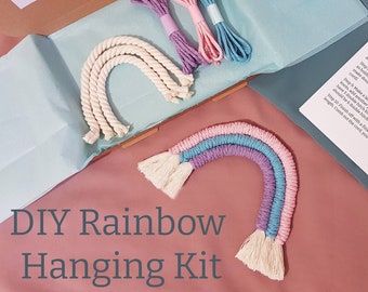 DIY Macrame Rainbow Hanging Kit | Make Your Own Rainbow | Craft Kit With Step By Step Instructions | Beginners | Letterbox Gift | Rainbow