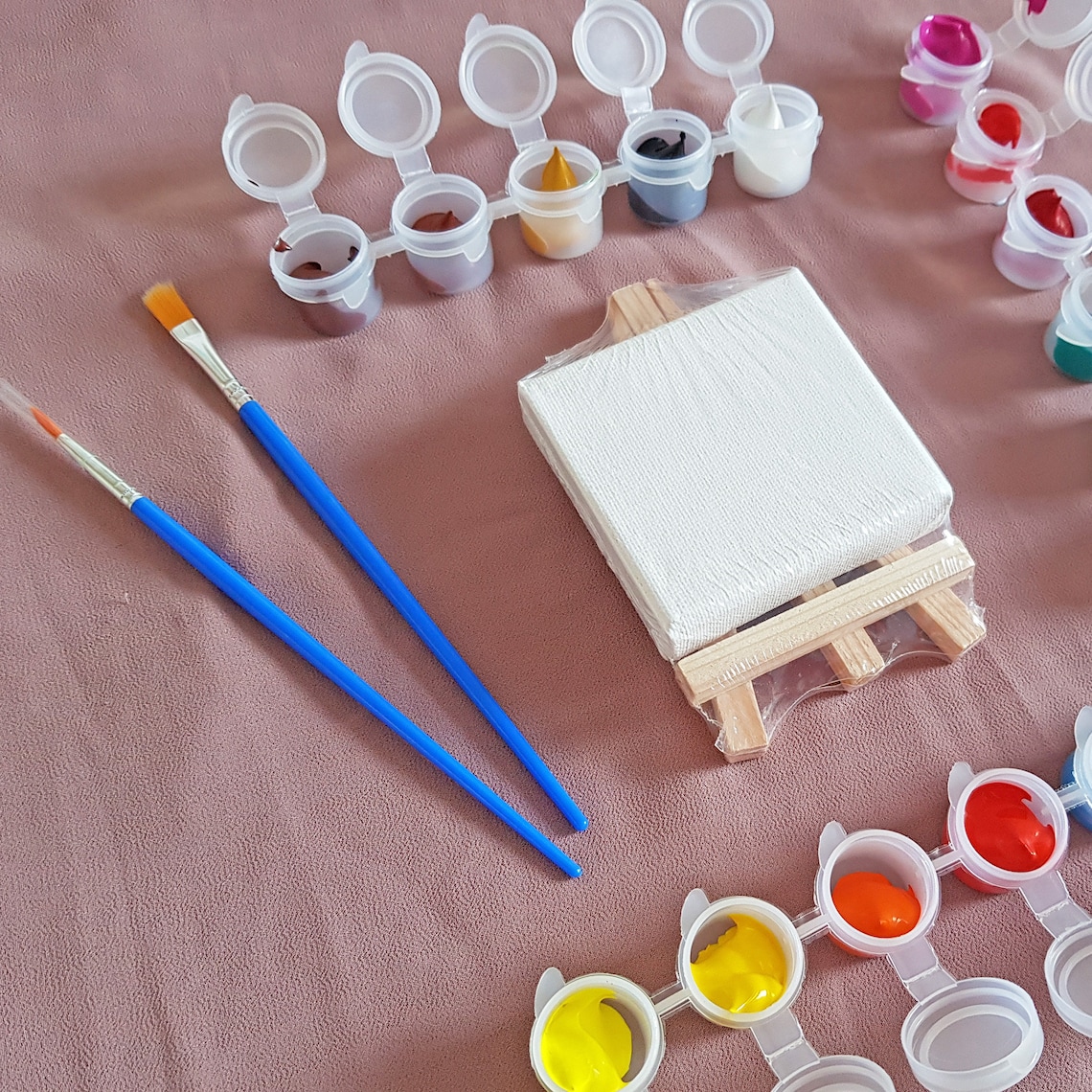 DIY Painting Kit Mini Canvas Painting Kit Letterbox Craft | Etsy