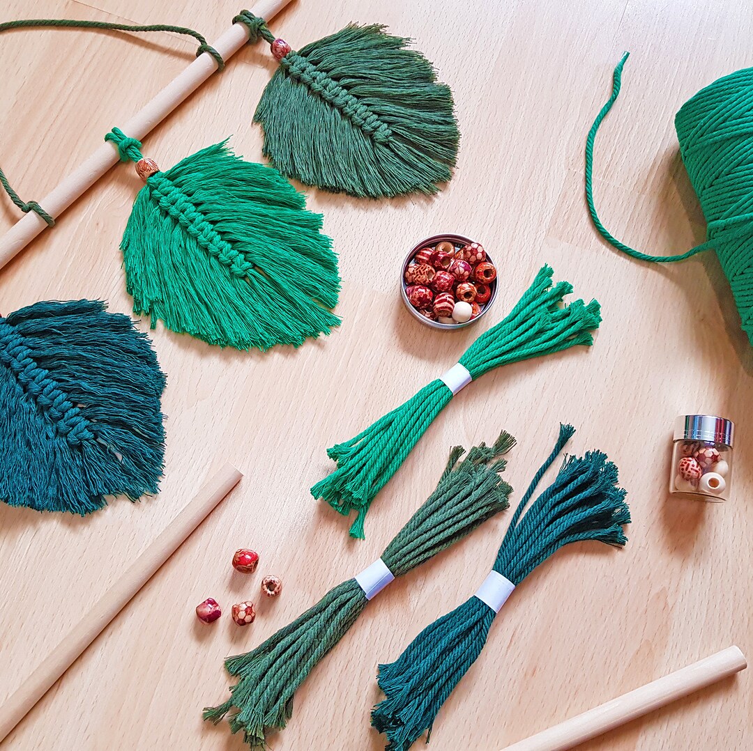 DIY Leaf Macrame Wall Hanging Kit With Video Tutorial | Make Your Own ...