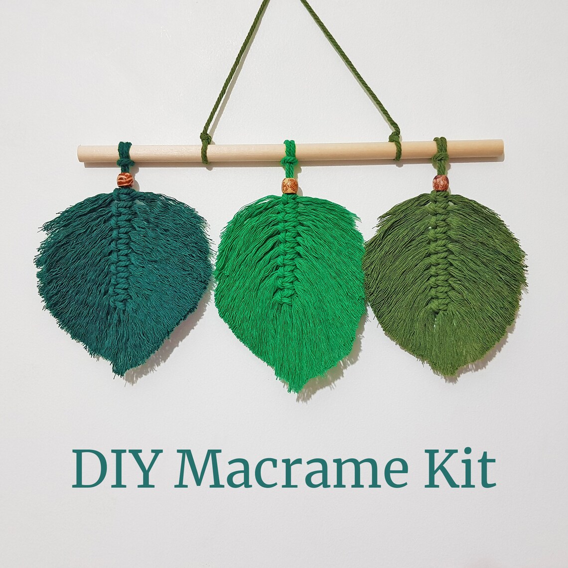 DIY Leaf Macrame Wall Hanging Kit With Video Tutorial Make Etsy UK