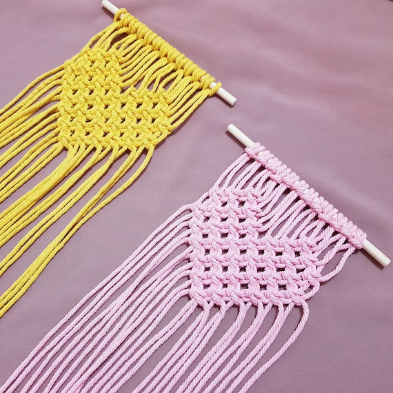 Macrame Heart Pattern With Video Tutorial DIY Heart Ornament | Etsy
