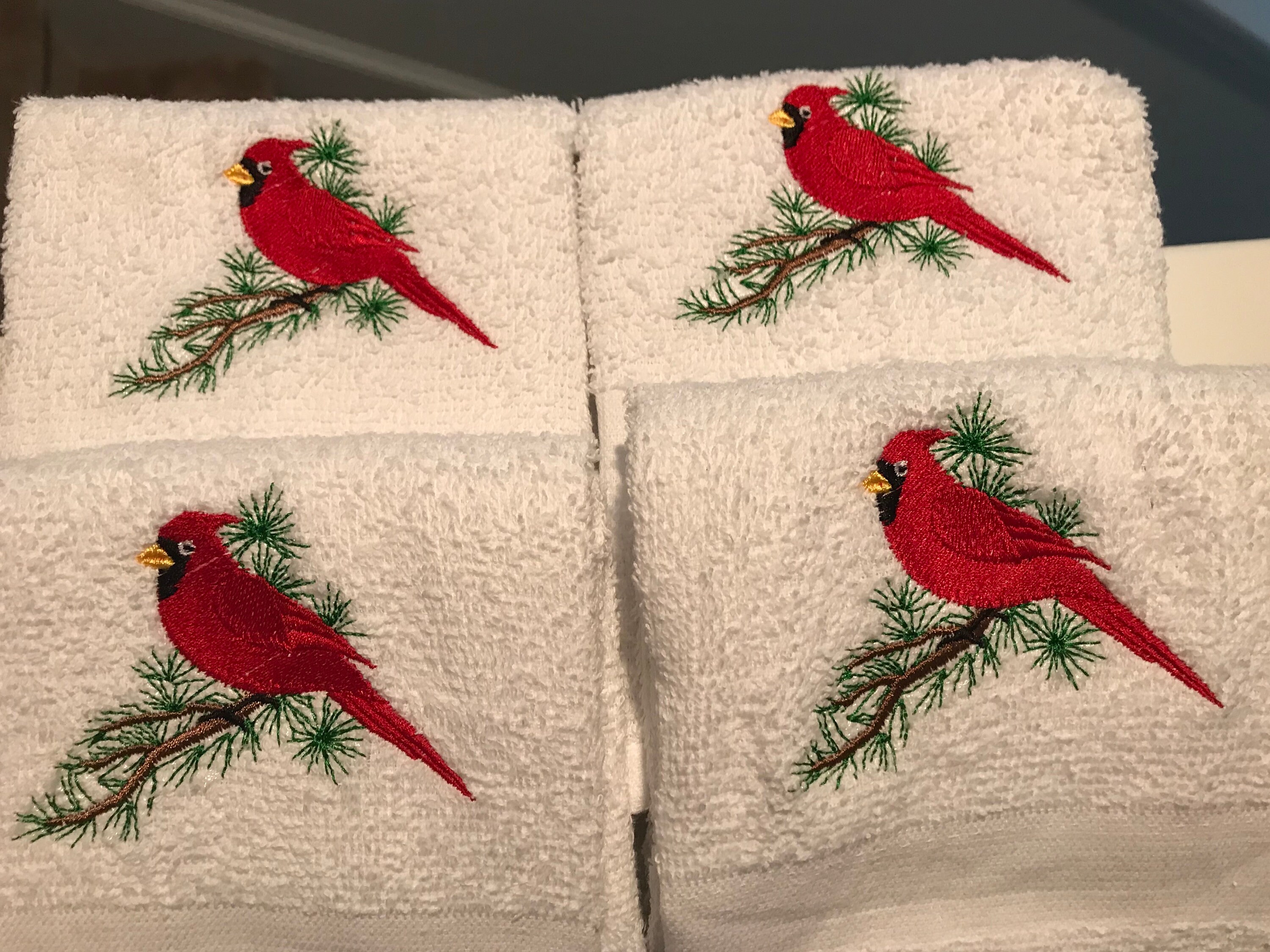 Set of Cardinal Kitchen Towels Etsy