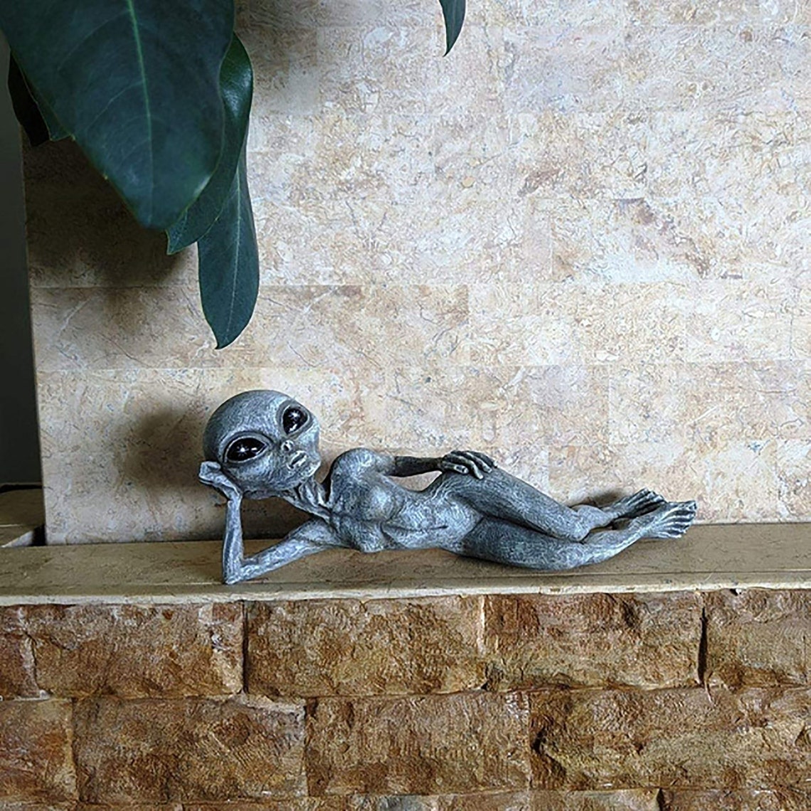 Alien Garden Decor Resin Statue ArtHalloween Garden Statues Etsy