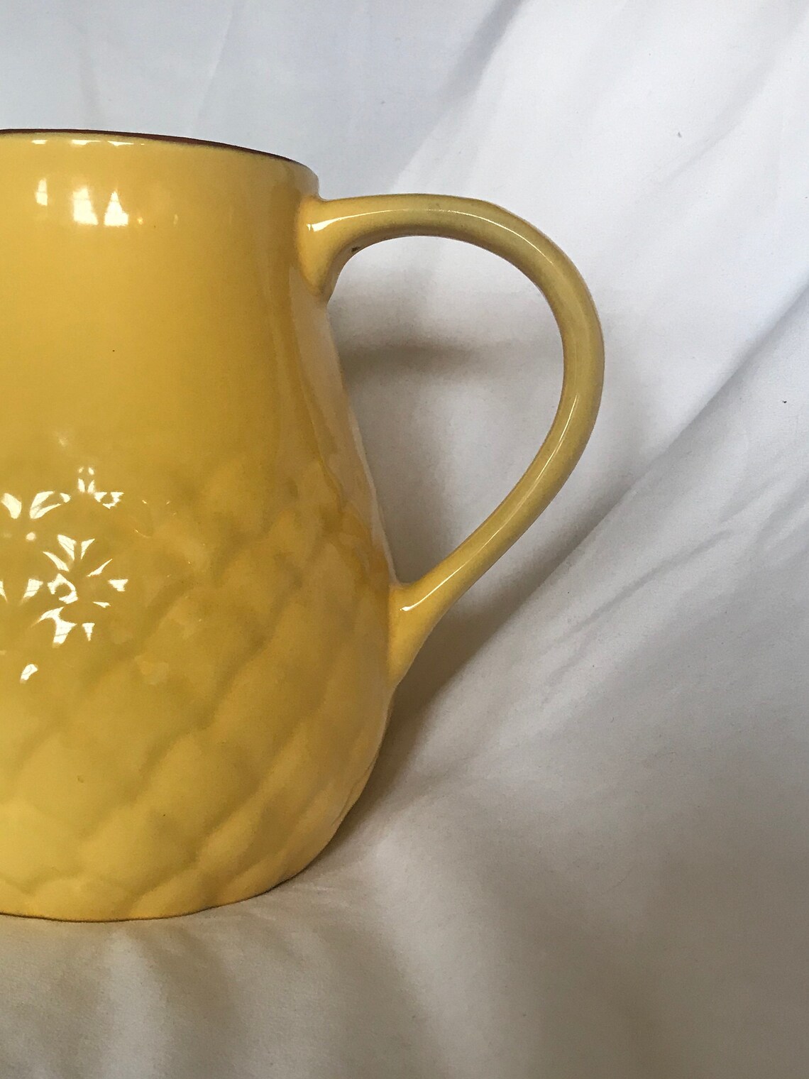 Val Do Sol Pottery Yellow Pitcher Etsy