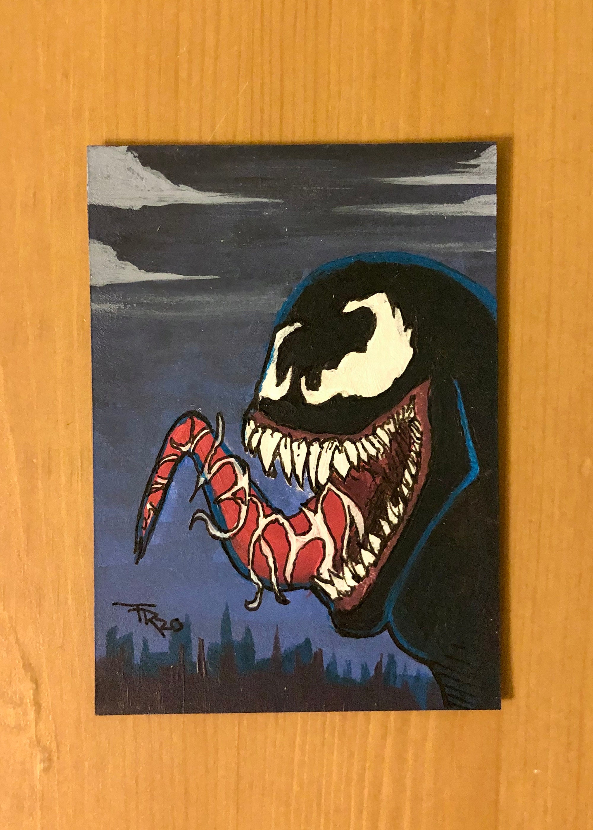 Venom Original 1 of a Kind Sketch Card - Etsy