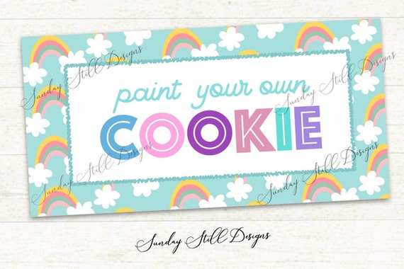PYO Rainbow Cookie Bag Toppers, 4 & 5 inch (Digital Download)