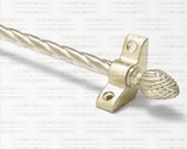 13 x Rope Twist Satin Brass Stair Rod Quality Stair Runners Carpetright Rods 3 8 quot x 28 quot With Pineapple Finial
